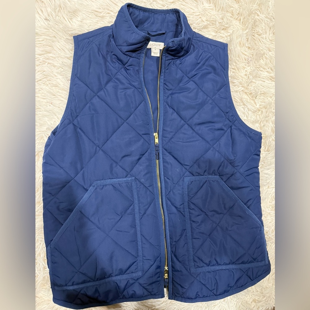 J.Crew Navy Quilted Vest